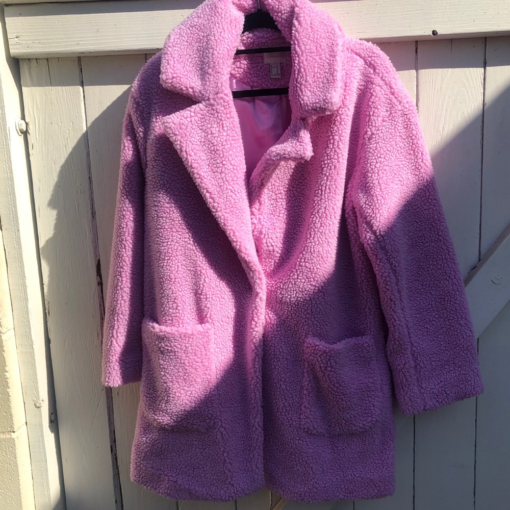 Sherpa pink coat